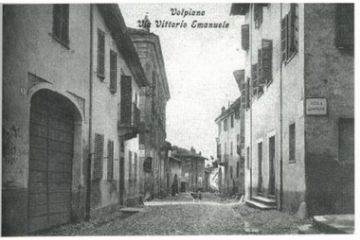 Volpiano ieri e oggi - Vista di Via Garibaldi ieri