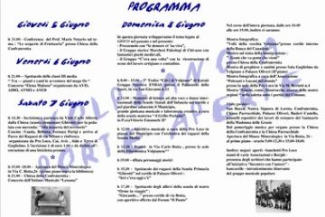 Il lato B del pieghevole della sesta edizione di Porte Aperte dedicata ai giochi di Ieri